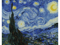 Tapyba pagal skaičius: ŽVAIGŽDĖTA NAKTIS Vincentas van Gogas 40x50 dėžutėje