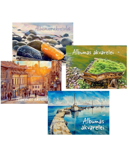 Albumas akvarelei LIETUVA, A4, 200 gsm, 20 lapų