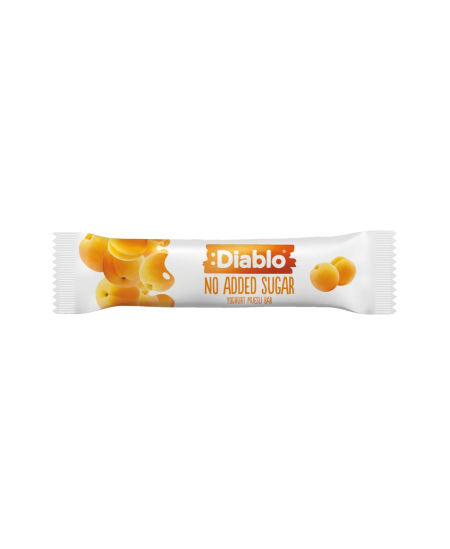 Musli batonėlis su abrikosų skonio jogurtu, DIABLO, be pridėtinio cukraus, 30g