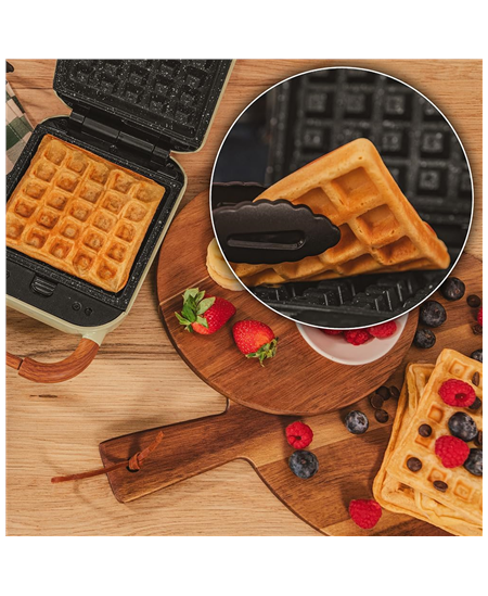 Cecotec Sandwich Maker | Rock'nToast Retro One Yellow Retro-style | 700 W | Number of plates 3 | Yellow