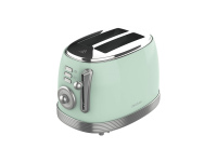 Cecotec Toaster | Toast&Taste 800 Vintage | Power 850 W | Number of slots 2 | Housing material Stainless steel | Light Green