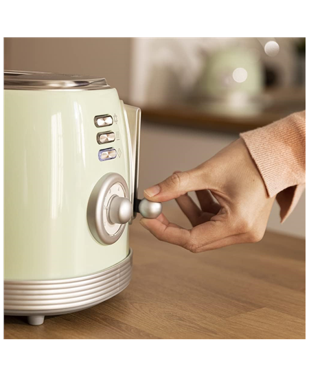 Cecotec Toaster | Toast&Taste 800 Vintage | Power 850 W | Number of slots 2 | Housing material Stainless steel | Light Green