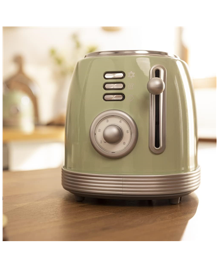 Cecotec Toaster | Toast&Taste 800 Vintage | Power 850 W | Number of slots 2 | Housing material Stainless steel | Light Green