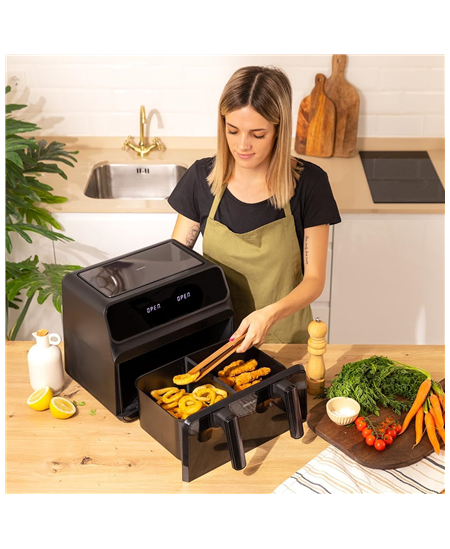 Cecotec Double hot air fryer | Cecofry Advance 9000 Window | Power 2200 W | Capacity 9 L | Black