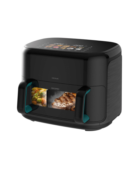 Cecotec Double hot air fryer | Cecofry&Grill Smokin'Prime 11000 | Power 2800 W | Capacity 11 L | Black