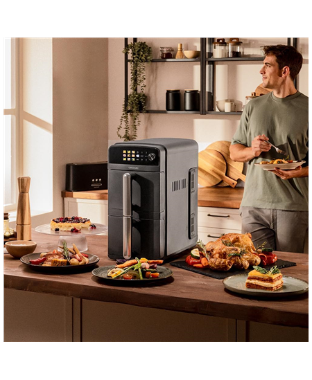 Cecotec Double hot air fryer | Cecofry DuoLevel 10000 | Power 2400 W | Capacity 10 L | Black