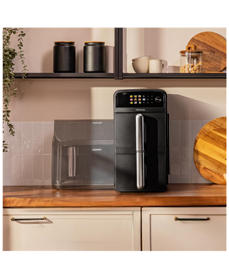 Cecotec Double hot air fryer | Cecofry DuoLevel 10000 | Power 2400 W | Capacity 10 L | Black