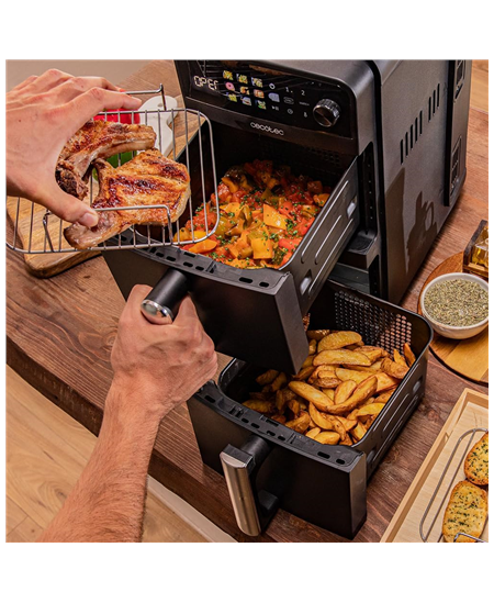 Cecotec Double hot air fryer | Cecofry DuoLevel 10000 | Power 2400 W | Capacity 10 L | Black