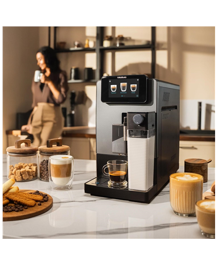 Cecotec Coffee machine | Cremmaet Latte Jar | Pump pressure 19 bar | Automatic | Built-in milk frother | Black/Silver | 1500 W