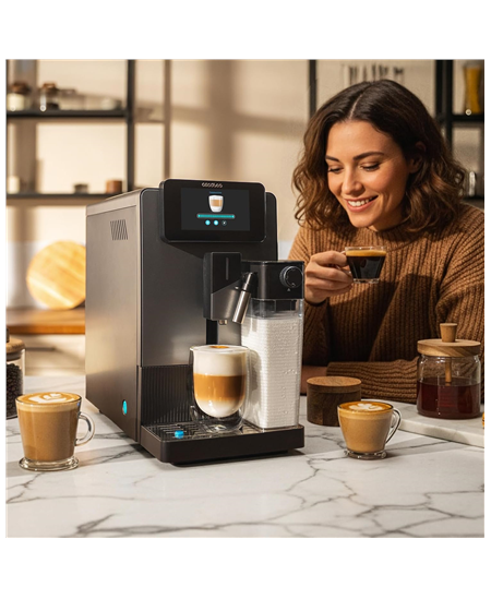 Cecotec Coffee machine | Cremmaet Latte Jar | Pump pressure 19 bar | Automatic | Built-in milk frother | Black/Silver | 1500 W