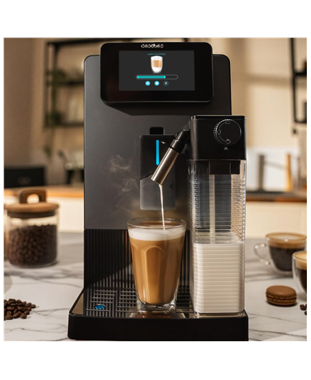 Cecotec Coffee machine | Cremmaet Latte Jar | Pump pressure 19 bar | Automatic | Built-in milk frother | Black/Silver | 1500 W