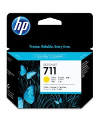 HP 711 3-pack (CZ136A) Rašalinė kasetė, Geltona