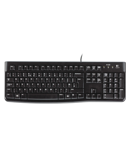Logitech | K120 | Standard | Wired | EN/LT | Black | • Keyboard• User documentation