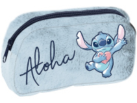Pliušinis penalas PASO Stitch Blue Aloha, didelis, vieno skyriaus