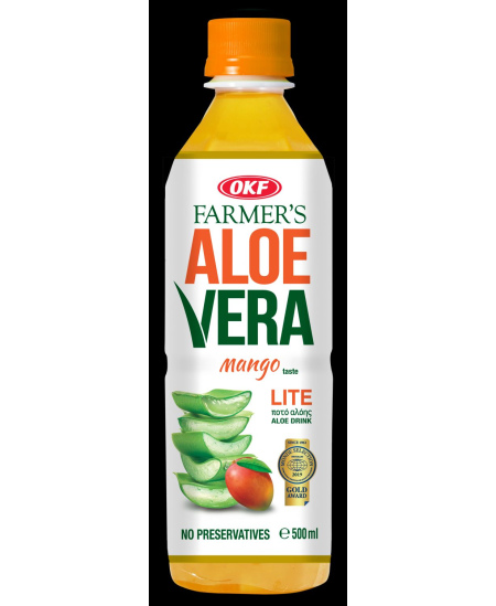 Aloe vera gėrimas, OKF FARMERS, su mangų sultimis, 0,5 l