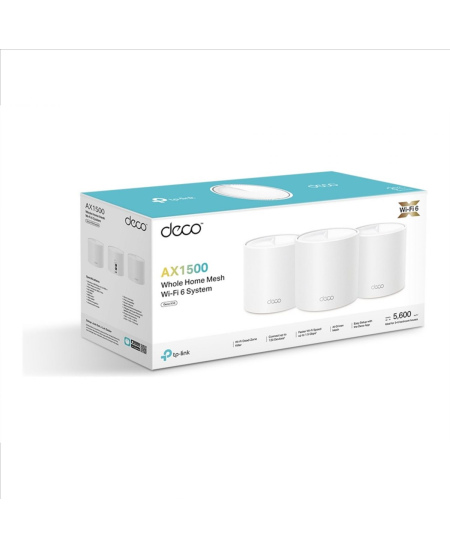 TP-LINK | AX1500 Whole Home Mesh Wi-Fi 6 System | Deco X10 (3-pack) | 802.11ax | 10/100/1000 Mbit/s | Ethernet LAN (RJ-45) ports