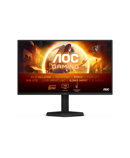 AOC | 25G4SXU | 24.5 " | IPS | FHD | 310 Hz | 1 ms | 1920 x 1080 pixels | 400 cd/m² | HDMI ports quantity 2 | Black