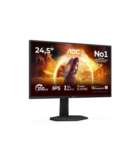 AOC | 25G4SXU | 24.5 " | IPS | FHD | 310 Hz | 1 ms | 1920 x 1080 pixels | 400 cd/m² | HDMI ports quantity 2 | Black