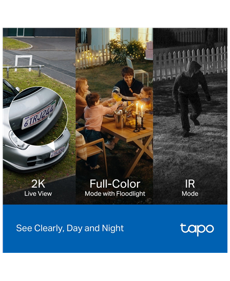 TP-LINK | Tapo C710 | Pan/Tilt Security Floodlight Camera | 3 MP | F/2.0 | IP65 | H.264 | microSD up to 512 GB