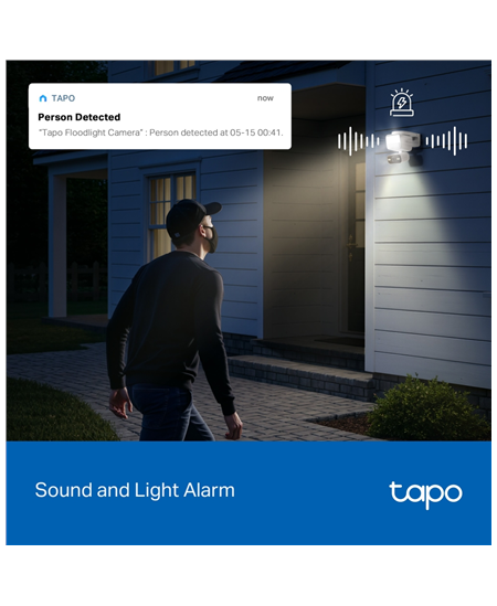 TP-LINK | Tapo C710 | Pan/Tilt Security Floodlight Camera | 3 MP | F/2.0 | IP65 | H.264 | microSD up to 512 GB