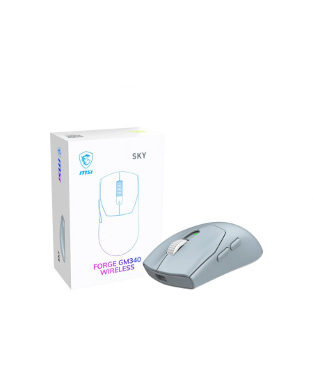 MSI Gaming Mouse | FORGE GM340 WIRELESS | Wireless | 2.4 GHz, Bluetooth , USB | Sky