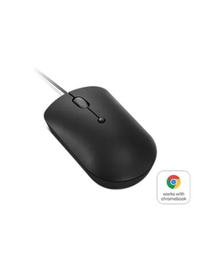 Lenovo | Compact Mouse | 400 | Wired | USB-C | Raven black