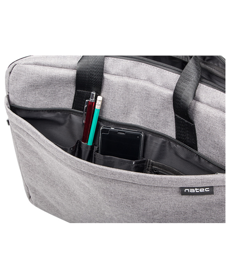Natec Laptop Bag, Mustela, 15.6", Grey