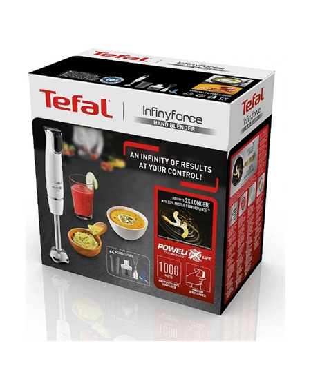 TEFAL | Blender | HB9441 InfintyForce | Hand Blender | 1000 W | Ice crushing | White | 1