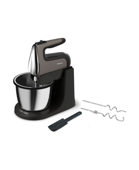 TEFAL | Hand Mixer | Powermix Silence HT654E38 | Hand Mixer | 600 W | Number of speeds 5 | Turbo mode | Dark grey