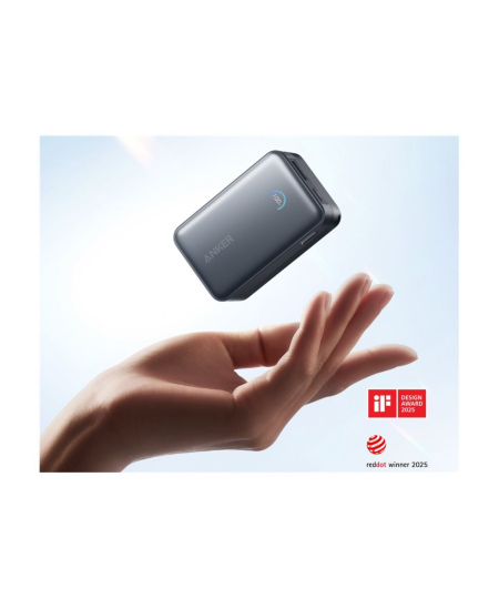 Anker Nano Power Bank 45W with Built-In Retractable USB-C Cable | A1638H11 | 10000 mAh | Black