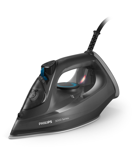 Philips Steam iron | DST3041/80 3000 series | Steam Iron | 2600 W | Continuous steam 40 g/min | Water tank capacity 300 ml | Bla