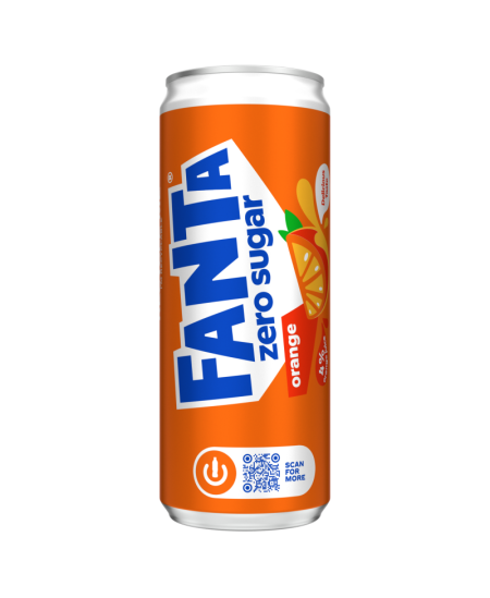 Gazuotas gaivusis gėrimas FANTA, Orange Zero,  0,33 l, skardinė