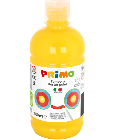 Guašas PRIMO, geltonos spalvos, 500 ml