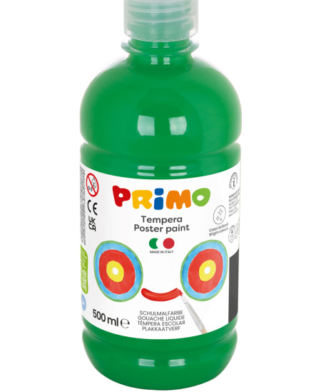 Guašas PRIMO, ryškiai žalios spalvos, 500 ml