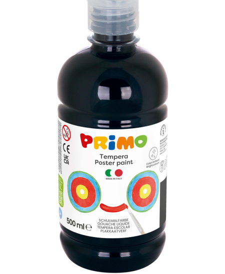 Guašas PRIMO, juodos spalvos, 500 ml