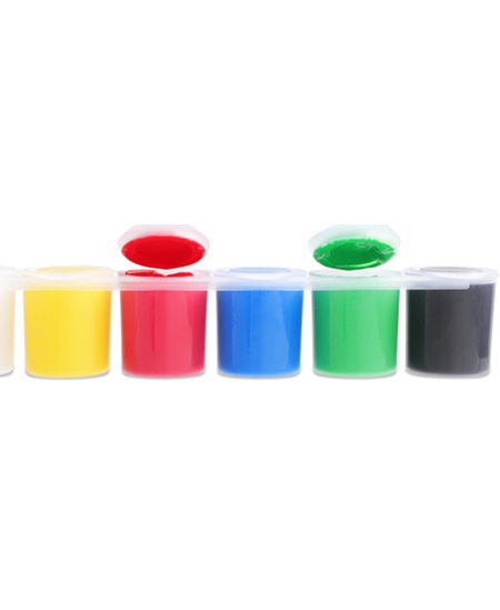 Dažai piešimui pirštais PRIMO, 6 spalvų x 25 ml
