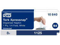 Stalo servetėlės dozatoriams TORK Xpressnap, 21.6x33 cm, 1 sluoksnio