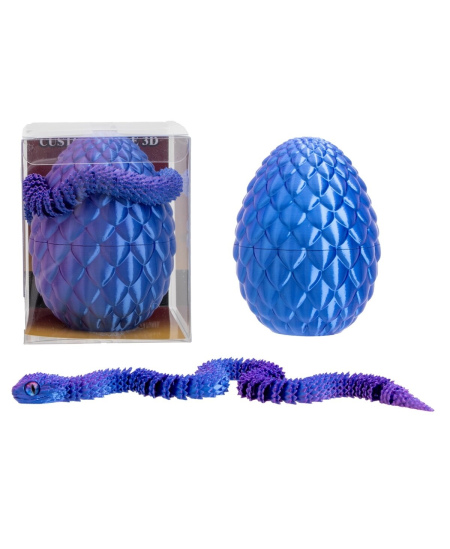 3D kiaušinis su drakonu arba gyvate 10 cm
