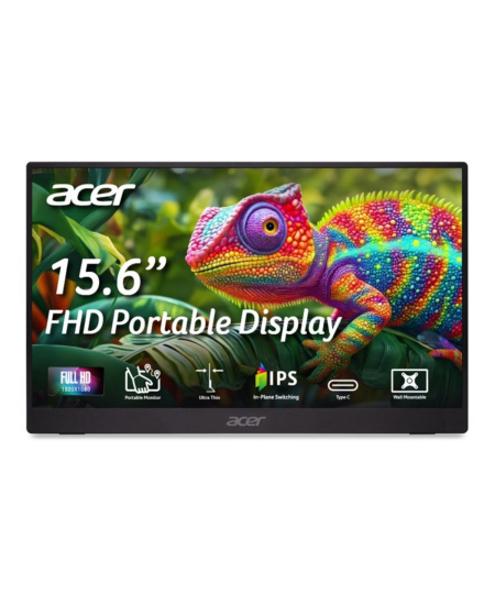Acer | PM161Q B1bmiuux | 15.6 " | IPS | FHD | 16:9 | 60 Hz | 4 ms | 1920 x 1080 pixels | 250 cd/m² | HDMI ports quantity 1