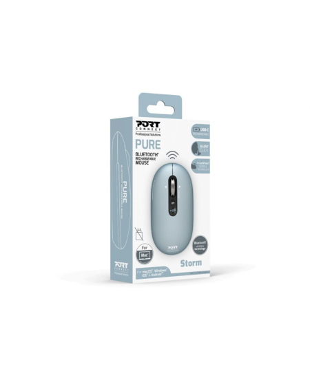 PORT CONNECT Mouse | PURE MAC | Wireless | Bluetooth | Pastel Blue