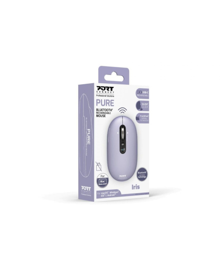 PORT CONNECT Mouse | PURE MAC | Wireless | Bluetooth | Lavender