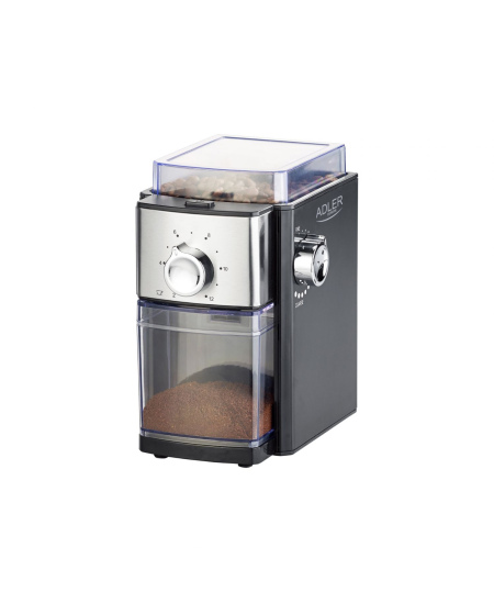 Adler | Coffee Grinder | AD 4448 | 300 W | Coffee beans capacity 250 g | Number of cups 12 per container pc(s) | Black
