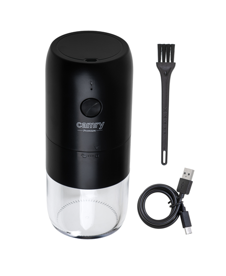 Camry Cordless USB Electric Coffee Grinder | CR 4302 | 25 W | Coffee beans capacity 25-30 g | Black