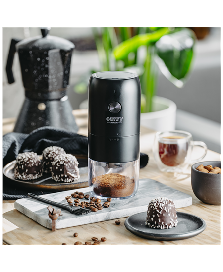 Camry Cordless USB Electric Coffee Grinder | CR 4302 | 25 W | Coffee beans capacity 25-30 g | Black