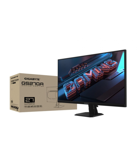 Gigabyte | Gaming Monitor | GS27QA | 27 " | IPS | QHD | 16:9 | 180 Hz | 1 ms | 2560 x 1440 pixels | 300 cd/m² | HDMI ports