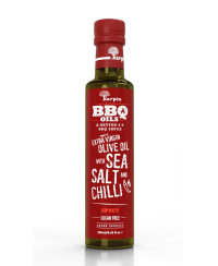 Alyvuogių aliejus KARPEA, BBQ, extra virgin, su jūros druska, čili pipiru, 250 ml