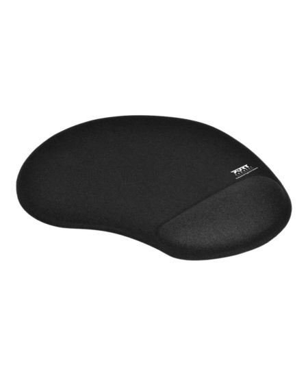 PORT CONNECT | Ergonomic Mouse Pad | 200 x 230 x 20 mm | Black