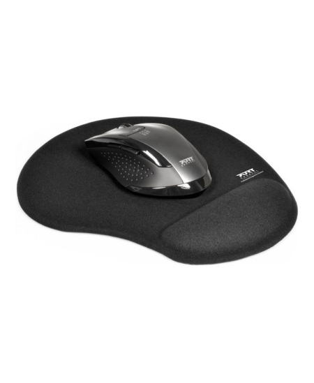 PORT CONNECT | Ergonomic Mouse Pad | 200 x 230 x 20 mm | Black