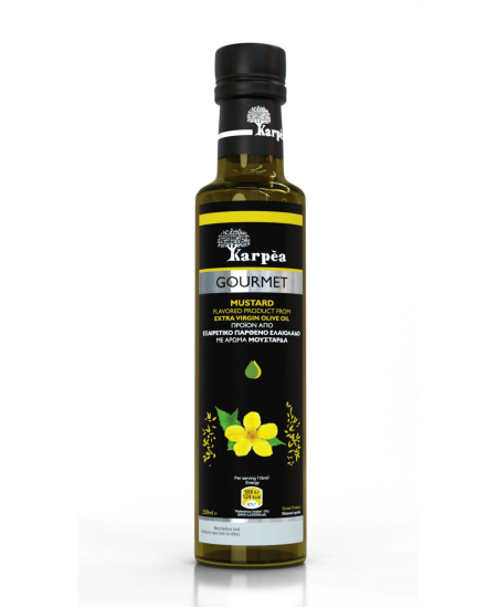 Alyvuogių aliejus KARPEA, Gourmet, extra virgin, garstyčių skonio, 250 ml