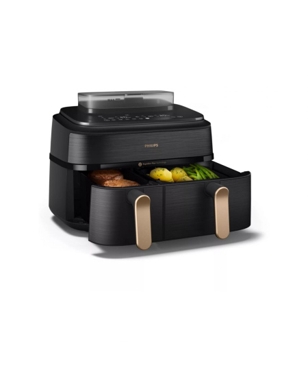 Philips Dual Steam Air Fryer | NA552/00 5000 Series | Power 2750 W | Capacity 9 L | RapidAir Plus | Black